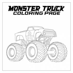 Раскраска монстр трак для детей