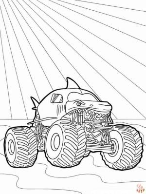 Раскраски Монстр Трак Бесплатно Распечатать