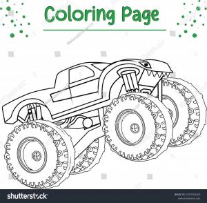 Monster Truck Coloring Page Printable Monster