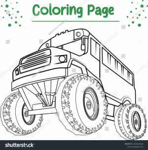 Monster Truck Coloring Page Printable Monster