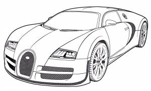 Раскраска Bugatti Veyron 16
