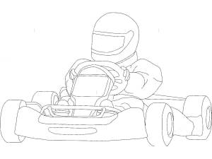 Раскраска Картинг