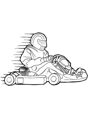Раскраска Картинг