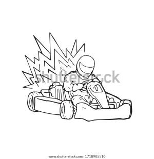 Go Kart Racing Flame Behind Hand