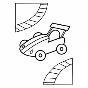 Раскраска Картинг