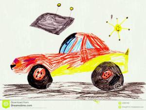 Гоночная машина рисунок детский