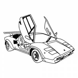 Раскраска Lamborghini Countach