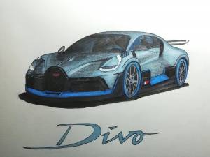 Бугатти рисунок