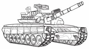 Раскраска Танк Т80 Барс