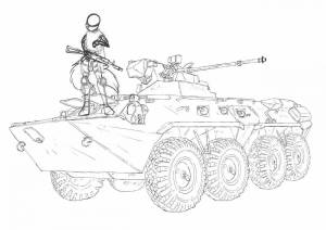 Раскраски Бтр 80