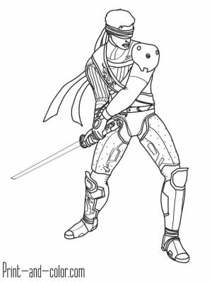 Mortal Kombat coloring page Kenshi