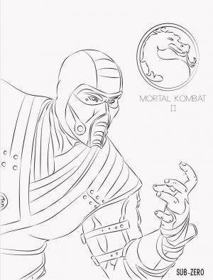 Картинки мортал комбат раскраски