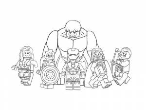 Раскраска Лего мстители