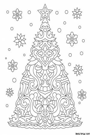 Раскраска Антистресс раскраска елка