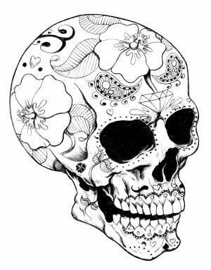 Раскраска-антистресс череп