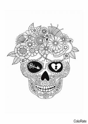 Раскраска Антистресс череп