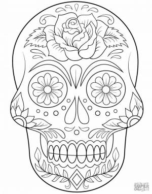 Раскраски Антистресс череп