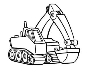 Раскраска Экскаватор 12