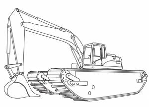 Раскраска Экскаватор 18