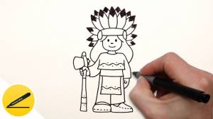 How to Draw an Indian step by step simple drawings for all