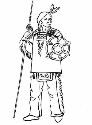 Раскраски Индеец