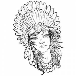 Раскраска Индеец