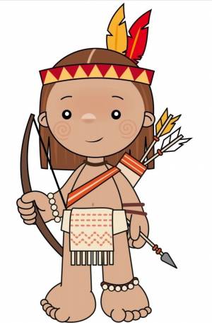 Индеец рисунок для детей