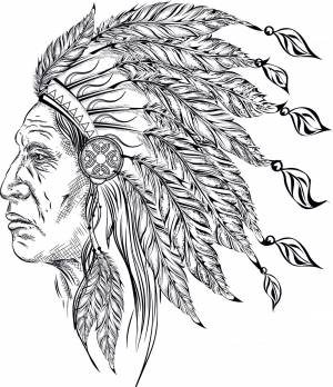 Постер Портрет вождя индейцев