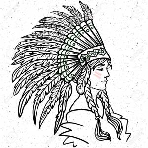 Индеец раскраска