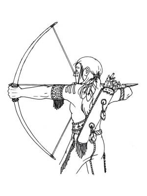 Раскраски Индеец