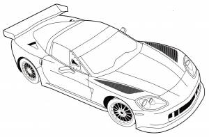 Раскраска Chevrolet Corvette C6R