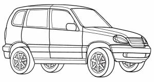 Раскраска Нива Chevrolet