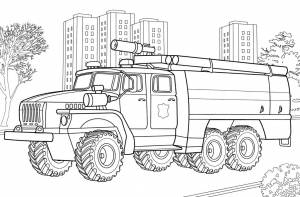 Раскраски машинки для мальчиков