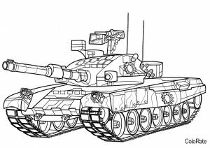 Раскраска Танк Т90