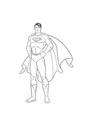 Раскраска Супермен   в формате