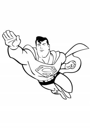 Раскраски, Супермен в полете