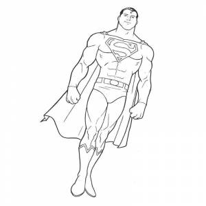 Раскраска супермен в полете