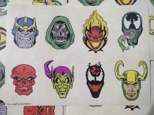 Лист стикеров Злодеи Marvel