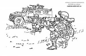Раскраски солдат