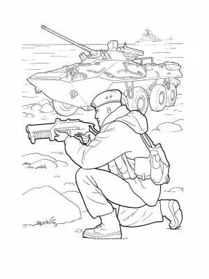 Раскраски Солдаты   в формате