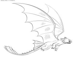 Раскраска Ночная фурия