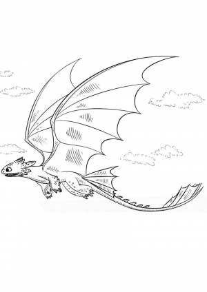 Раскраска ночная фурия