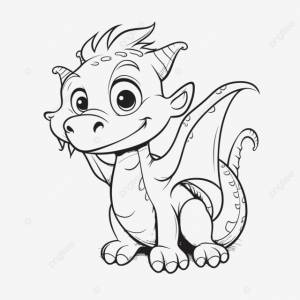 рисунок Милый мультяшный дракон раскраски страницы наброски эскиз вектор PNG , рисунок автомобиля, рисунок дракона, мультфильм рисунок PNG картинки и пнг рисунок для й загрузки