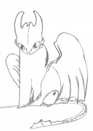 Раскраски Раскраска Беззубик Драконы