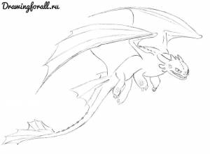 как нарисовать беззубика из как приручить дракона