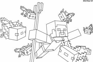 Детализированная раскраска Майнкрафт