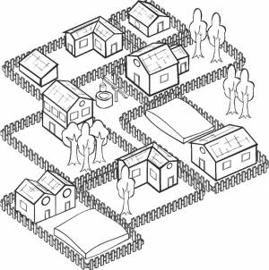 Раскраска Деревня