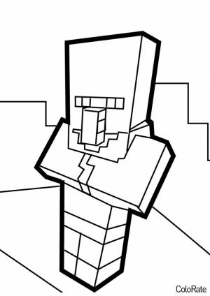 Раскраска Стильный деревенский житель