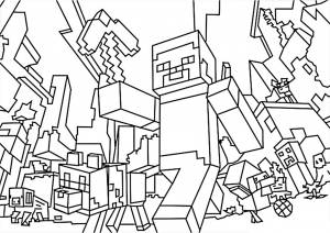 Разукрашки майнкрафт для мальчиков