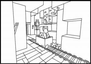 Раскраски Майнкрафт деревня